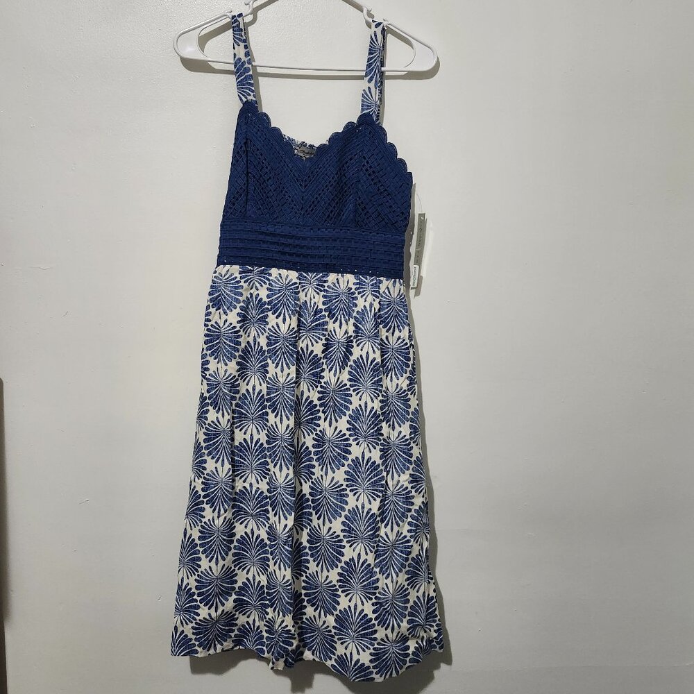 Blue short floral dress
